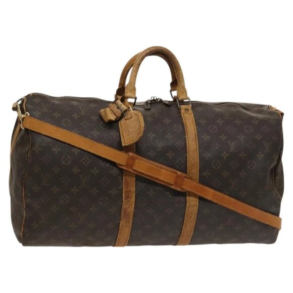 LOUIS VUITTON Monogram Keepall Bandouliere 55 Boston Bag M41414 LV Auth bs26511 - Picture 1 of 15